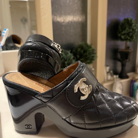 Chanel Clogs Mules Black 36 6 - Picture 4 of 10